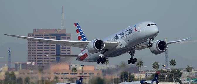 American Airlines Second 787 at Phoenix Sky Harbor, March 9, 2015